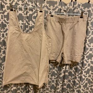 notPERFECTLINEN Linen Tank & shorts set
